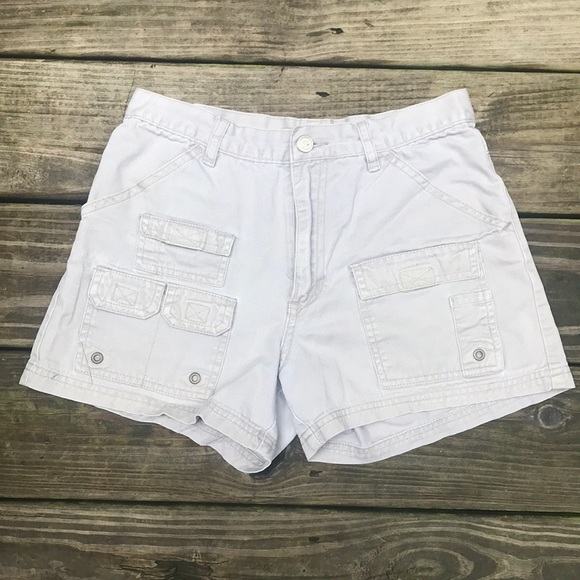 French Laundry Cream Tan Khaki Utility Shorts Sz 5 - Picture 2 of 7